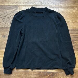 Madewell women’s  Black puff sleeve Sweater